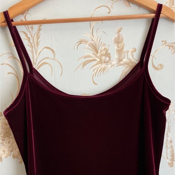 Vtg Y2K Women Velvet Maxi Dress Size 7/8 Whimsigoth Vamp Fairy Grunge Jewel Tone - Picture 4 of 10